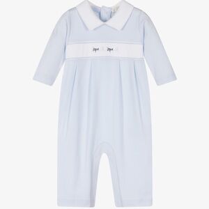 Kissy Kissy BLUE PIMA COTTON FLYING ROMPER Playsuit